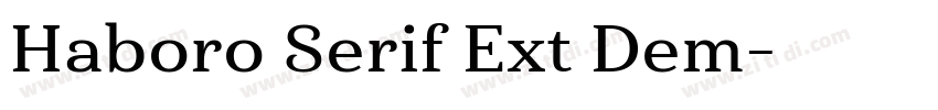 Haboro Serif Ext Dem字体转换